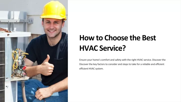 how to choose the best hvac service