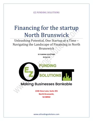 EZ Funding Solutions Paves the Way with Financing for the Startup Scene in North
