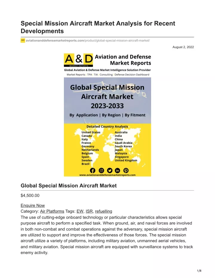 special mission aircraft market analysis