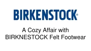 A Cozy Affair with BIRKNESTOCK Felt Footwear