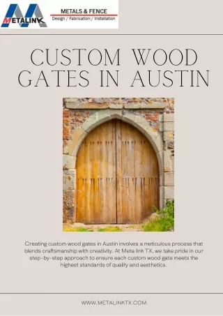 Making Of Custom Wood Gates In Austin