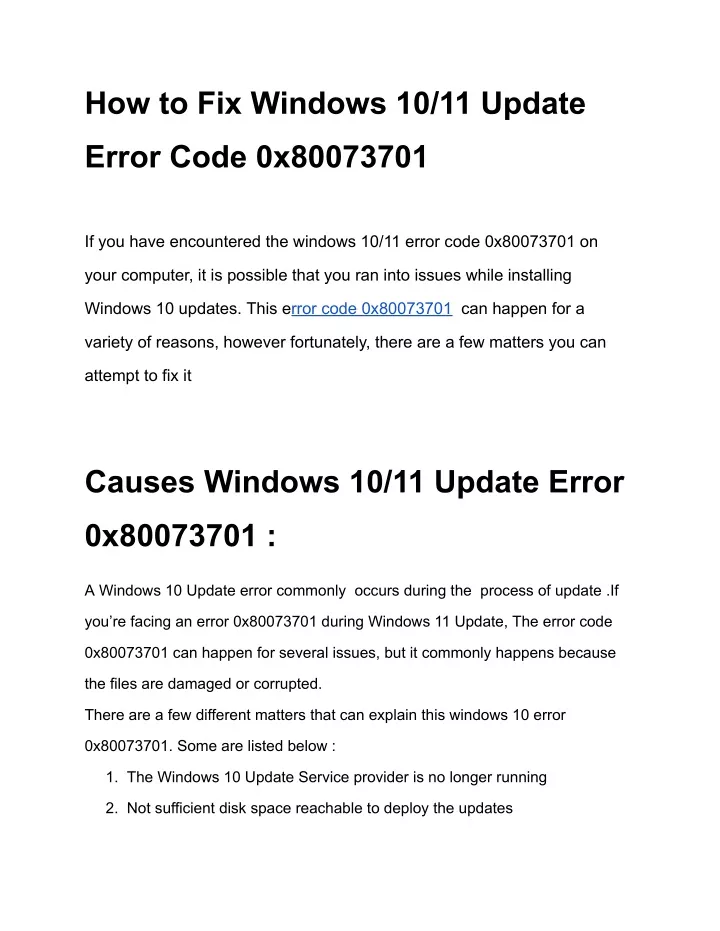 how to fix windows 10 11 update