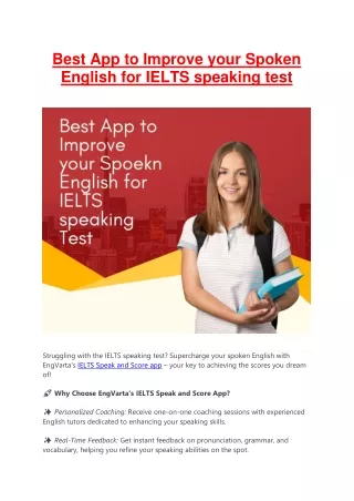 Best app to improve your spoken english for IELTS speaking test