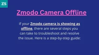 If your Zmodo camera is showing as offline, there are several steps you can take to troubleshoot and resolve the issue.