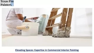 Leading Commercial Interior Painter in Texas - Texas Pro Painters