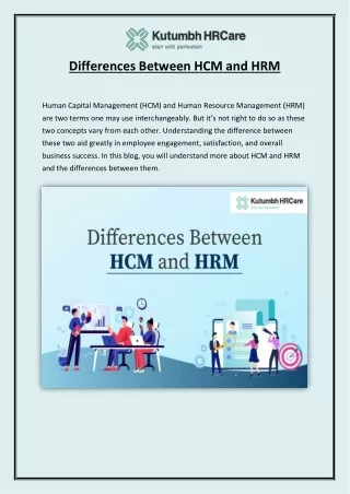 Differences Between HCM and HRM