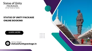 Statue of Unity Package Online Booking  | SOU