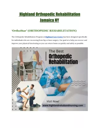 Jamaica's Premier Orthopedic Rehabilitation Hub: Restoring Mobility, Rebuilding