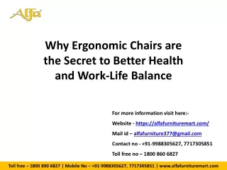 Why Ergonomic Chairs are the Secret to Better Health and Work-Life Balance