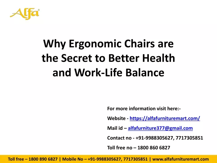 why ergonomic chairs are the secret to better