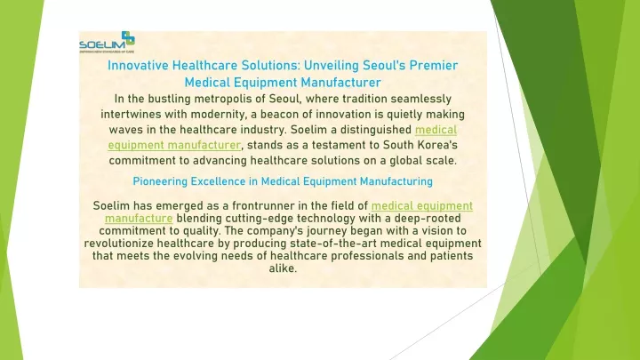 innovative healthcare solutions unveiling seoul