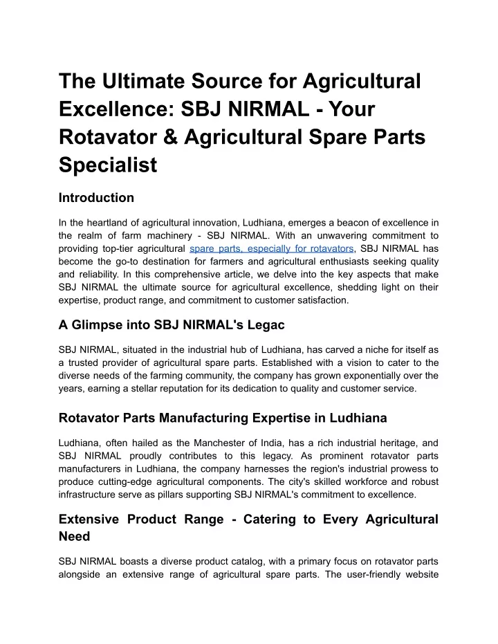 the ultimate source for agricultural excellence
