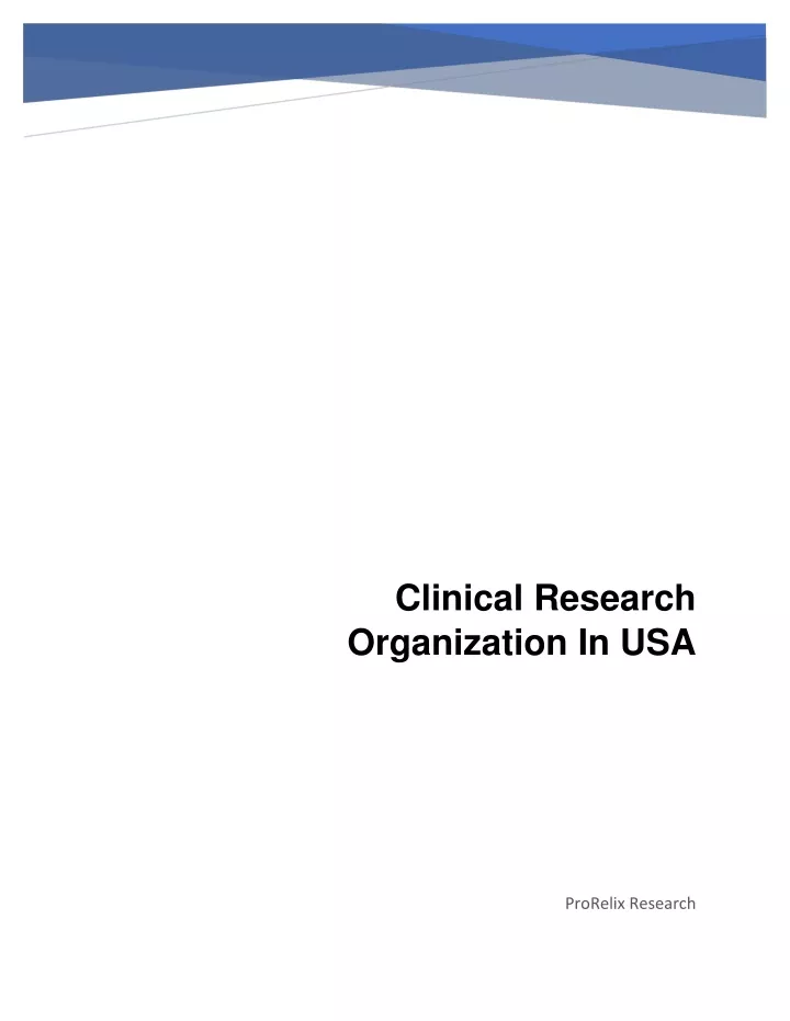 clinical research organization in usa