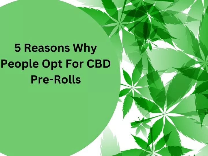 5 reasons why people opt for cbd pre rolls
