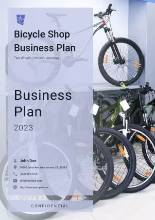 Bicycle Shop Business Plan Example Template