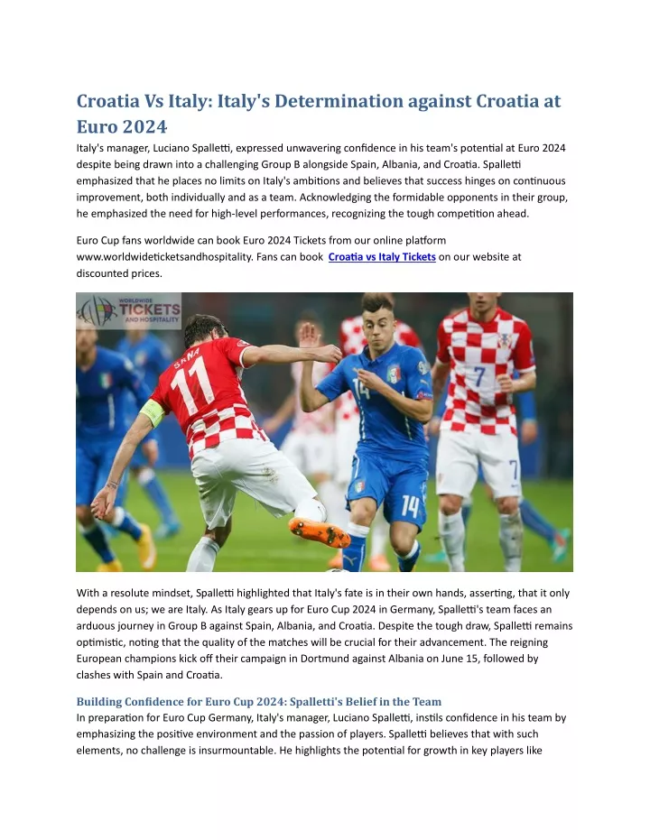 PPT Croatia Vs Italy Euro 2024 Italy's Determination against Croatia