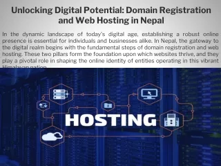 Unlocking Digital Potential Domain Registration and Web Hosting in Nepal