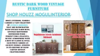 Rustic Dark Wood Vintage Furniture