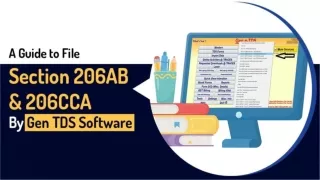 Filing Section 206AB and 206CCA Through Gen TDS Software