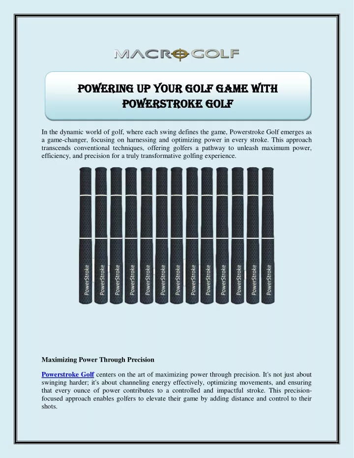 powering up your golf game with powering up your