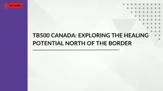 TB500 Canada Exploring the Healing Potential North of the Border