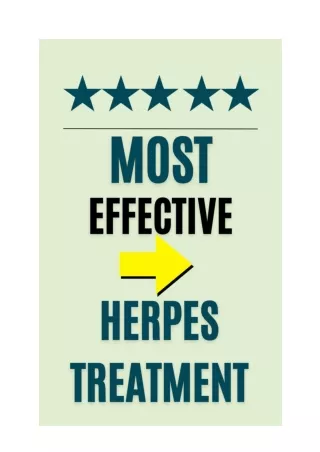 Most Effective Herpes Treatment: Best Cure for Herpes