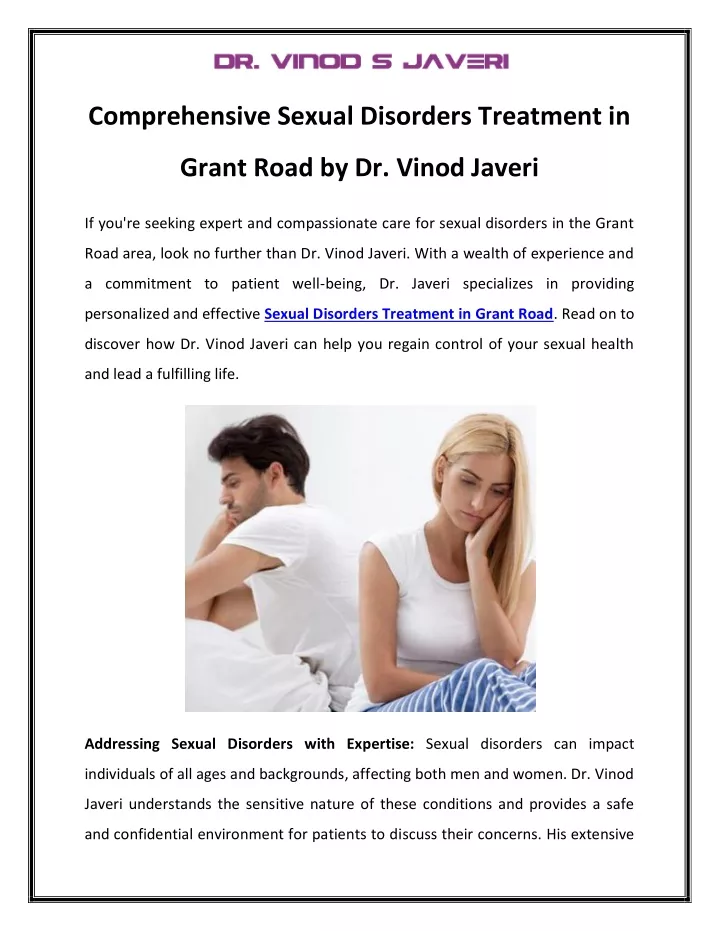 comprehensive sexual disorders treatment in