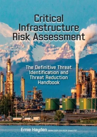 Download ⚡️ Critical Infrastructure Risk Assessment: The Definitive Threat Identification