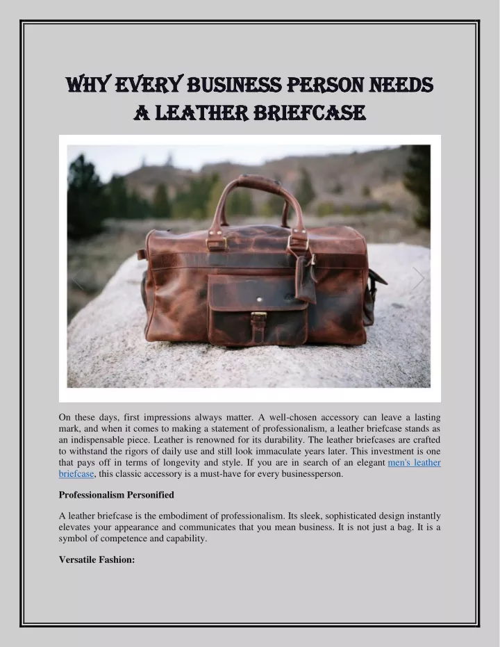 why every business why every business person