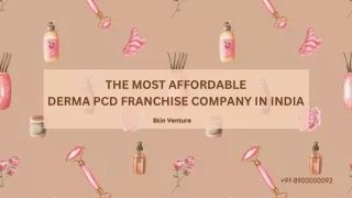 the most affordable derma pcd franchise company