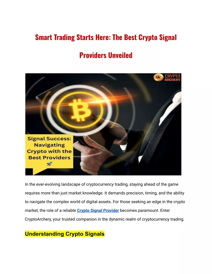 smart trading starts here the best crypto signal
