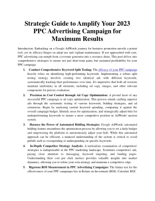 strategic guide to amplify your 2023