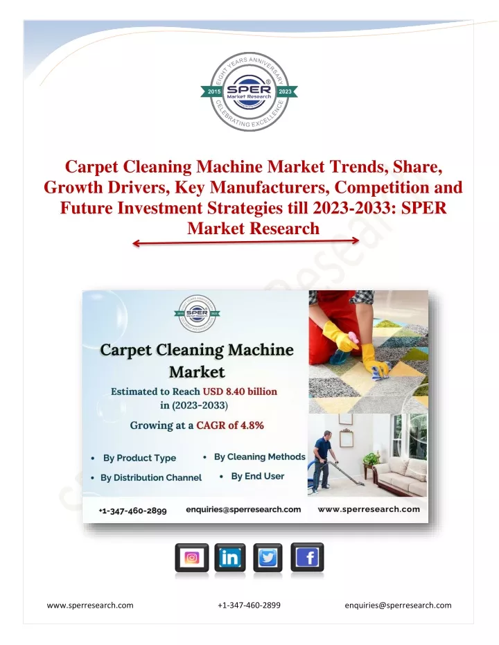 carpet cleaning machine market trends share