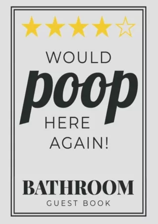 [⚡PDF] ✔Download⭐ Bathroom Guest Book Would Poop Here Again: Large Personalized Funny Guest Book