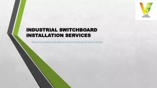 Professional Industrial Switchboard Installation Services