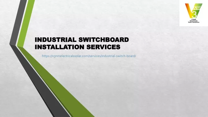 industrial switchboard installation services