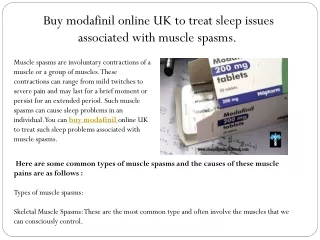 Buy modafinil online UK to treat sleep issues