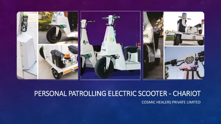 personal patrolling electric scooter chariot