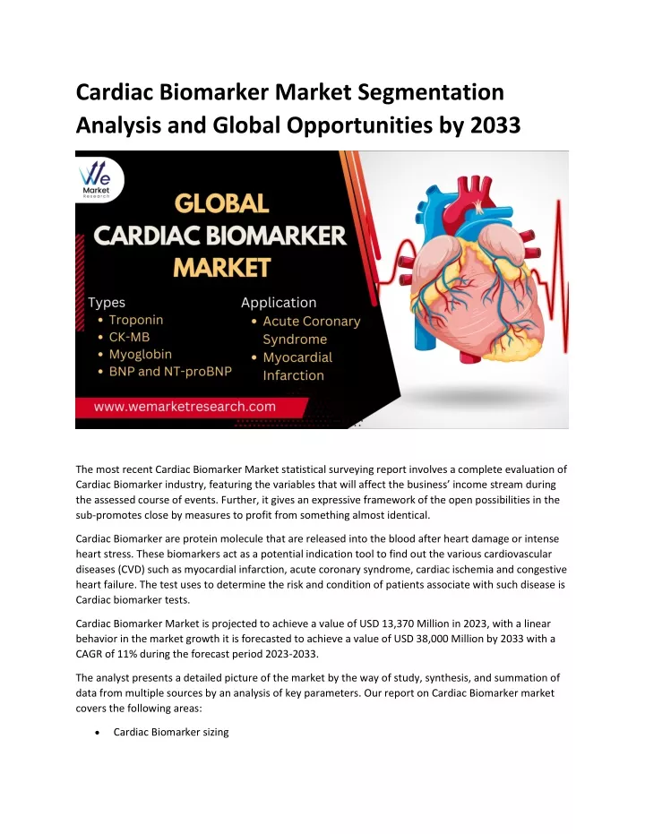 cardiac biomarker market segmentation analysis