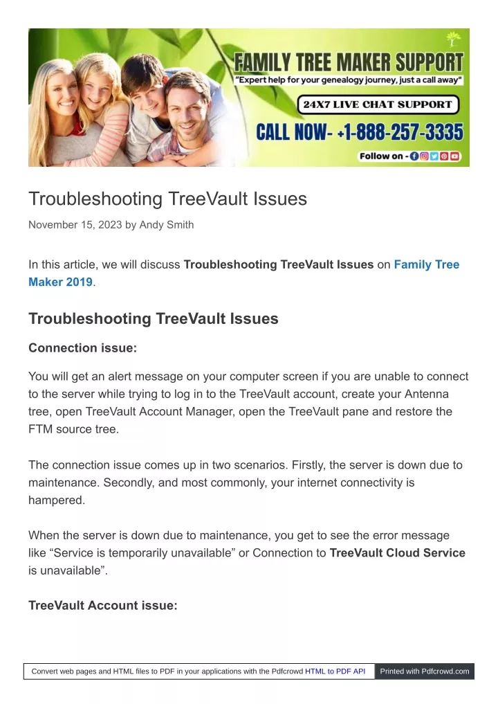 troubleshooting treevault issues