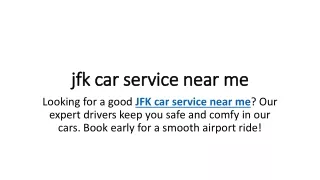 jfk car service near me