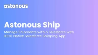 Salesforce Multi-Carrier Shipping App