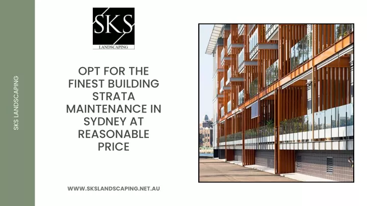 opt for the finest building strata maintenance