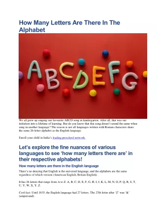 how many letters are there in the alphabet