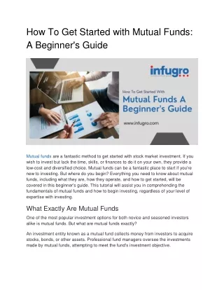 How To Get Started with Mutual Funds  A Beginner's Guide