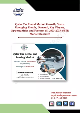 Qatar Car Rental Market Size, Growth, Share, Key Players, Forecast by 2023-2033