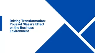 Revolutionizing Business: Youssef Slassi's Impact Unveiled