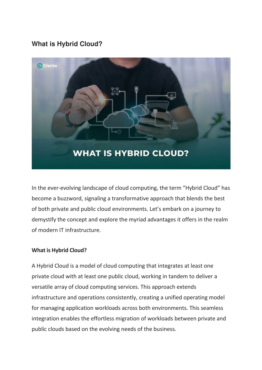 PPT - What is Hybrid Cloud PowerPoint Presentation, free download - ID ...