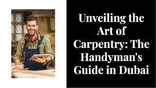 What is carpentry handyman in Dubai
