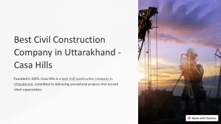 Best Civil Construction Company in Uttarakhand